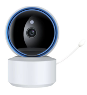 Tuya 1080P Baby Monitor, Night Vision, Two-Way Audio, Cry/Temp Alert, Motion Detection, Mobile App, TF Record, Home Nursery, White